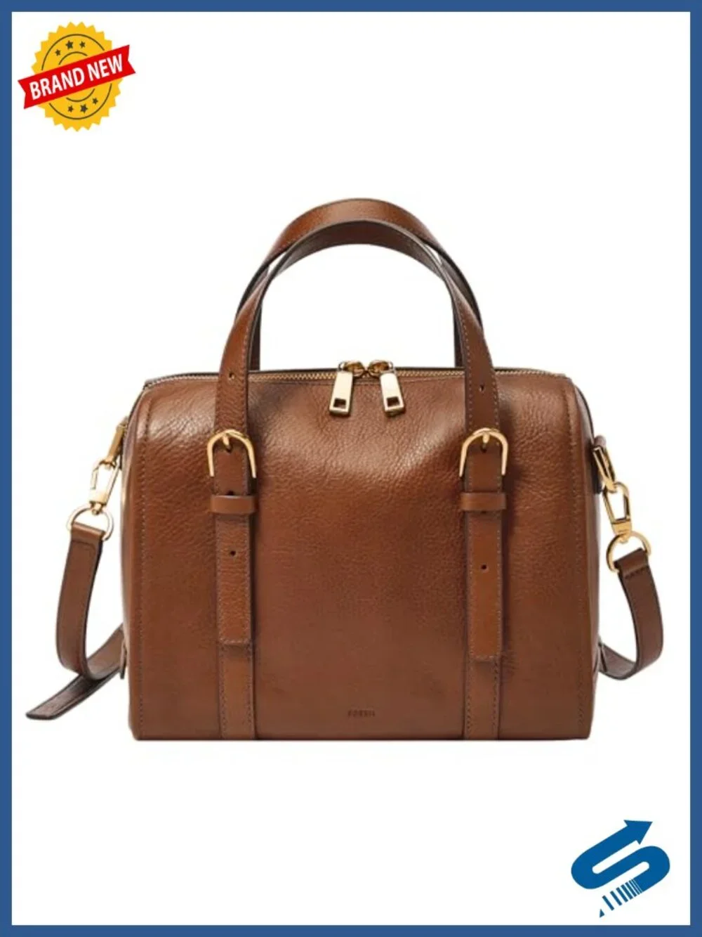 LiteHide Leather Satchel Handbag with Crossbody Strap